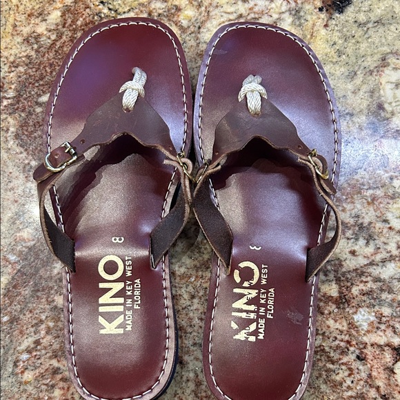 Kino Women's Brown Leather Sandals Never Worn Size 8 - Picture 1 of 8